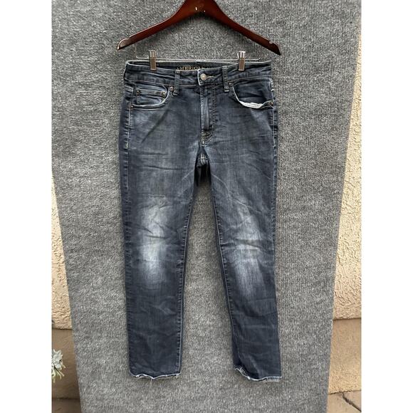 American Eagle Outfitters Jeans Mens 32x34 Blue Extreme Flex 4 Stretch Denim - Picture 1 of 9
